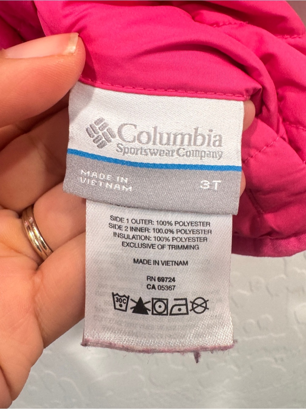 Columbia Toddler Unisex Double Trouble Reversible Jacket 3T Pink Fleece - Picture 7 of 7